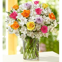 Assorted Rose and Peruvian Lily Bouquet Delivery To Philippines