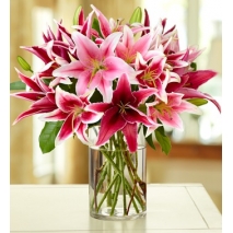 buy stylish pink lilys bouquet delivery in philippines