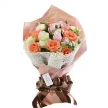 orange,white and pink spray Roses Send To Philippines