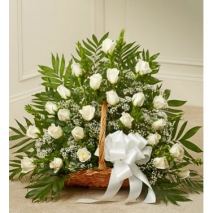 White Roses Basket Delivery To Philippines