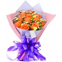 orange roses bouquet send to philippines