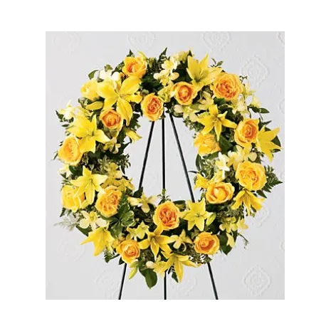 Yellow Radiance Wreath Send To Philippines