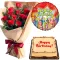 send red roses with mocha cake and balloon to philippines